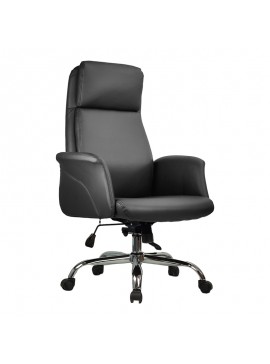 Καρέκλα γραφείου διευθυντή Derjio pakoworld pu σε μαύρη απόχρωση 68x66x115εκ