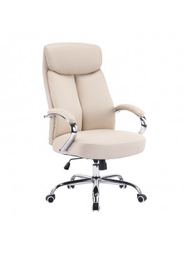 Καρέκλα γραφείου διευθυντή Venza pakoworld pu σε μπεζ απόχρωση 70x65x117-124εκ