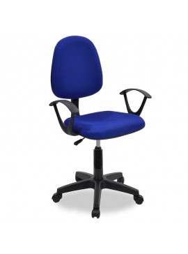 Καρέκλα γραφείου εργασίας Maria pakoworld με ύφασμα mesh χρώμα μπλε 034-000013
