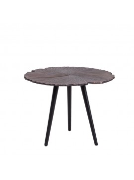 Liberta LEAF 40 SIDE TABLE COPPER ANTIQUE ΜΑΥΡΟ 40x40xH32cm 40x40xH32cm 04-0613