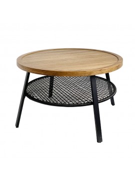 Liberta FILET COFFEE TABLE ΦΥΣΙΚΟ ΜΑΥΡΟ 75x75xH43cm 75x75xH43cm 04-0974