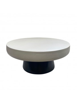 Liberta MYKONOS COFFEE TABLE ΛΕΥΚΟ ΜΑΥΡΟ 90x90xH39cm 90x90xH39cm 04-1098