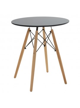 Artekko Jolly MDF Στρόγγυλο Τραπεζάκι σε Μαύρο Χρώμα (Φ60χ73)cm Artekko 047-6222