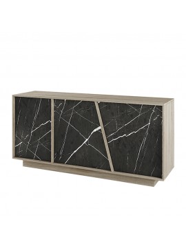 PETRA ΜΠΟΥΦΕΣ 3ΠΟΡΤΕΣ ΠΕΤΡΑ SONOMA ΣΚΟΥΡΟ 160x43xH75cm 05-0441