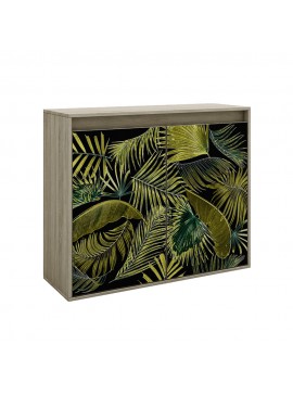 JUNGLE ΚΟΜΟΤΑ-ΠΑΠΟΥΤΣΟΘΗΚΗ 2ΠΟΡΤΕΣ SONOMA ΣΚΟΥΡΟ JUNGLE 101,2x40xH84cm 05-0449