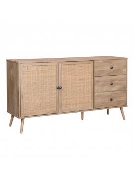 Liberta AMMOS ΜΠΟΥΦΕΣ 3ΣΥΡΤΑΡΙΑ ΦΥΣΙΚΟ ΜΕ RATTAN 150x39xH79cm 150x39xH79cm 05-0469