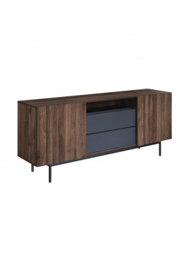 Liberta GROOVES ΜΠΟΥΦΕΣ 2ΠΟΡΤΕΣ 2ΣΥΡΤΑΡΙΑ ΚΑΡΥΔΙ ΓΚΡΙ 180x40xH80cm 180x40xH80cm 05-0667
