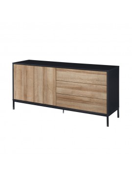 Liberta BLACKBIRD ΜΠΟΥΦΕΣ 2ΠΟΡΤΕΣ 3ΣΥΡΤΑΡΙΑ RIVIERA OAK ΜΑΥΡΟ 150x40xH75,5cm 150x40xH75,5cm 05-0669