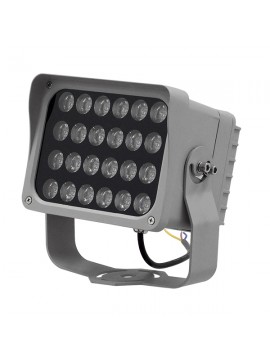 05023 GloboStar® GLOBOSTAR® FLOOD-XENA 05023 Προβολέας Σποτ Wall Washer LED 24W 2760lm 10° AC 220-240V Αδιάβροχο IP65 Φυσικό Λευκό 4500K - Γκρι Ανθρακί - Μ18 x Π13.5 x Υ18cm - 3 Χρόνια Εγγύηση