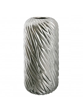 Βάζο ArteLibre Ασημί Κεραμικό 14x14x30cm