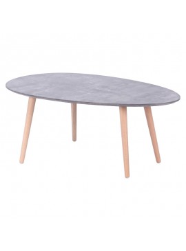 Τραπέζι σαλονιού HAMILTON pakoworld χρώμα γκρι cement-φυσικό 98x60x38εκ 058-000050