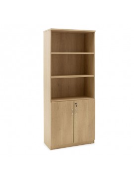 Βιβλιοθήκη γραφείου επαγγελματική Amazon pakoworld χρώμα sonoma 80x40x200εκ