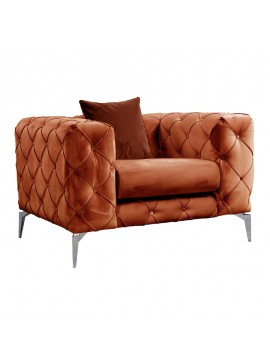 Πολυθρόνα PWF-0579 pakoworld ύφασμα κεραμιδί 108x90x70εκ 071-001291