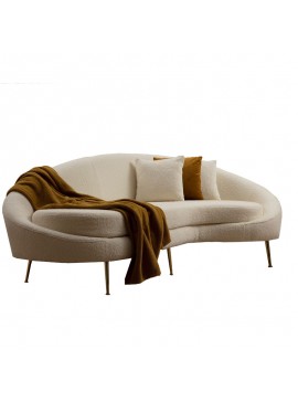 Καναπές 3θέσιος PWF-0589 pakoworld ύφασμα cream 255x120x85εκ 071-001329