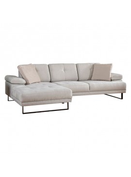 Γωνιακός καναπές με δεξιά γωνία PWF-0586 pakoworld ύφασμα μπεζ 314x174x83εκ 071-001461
