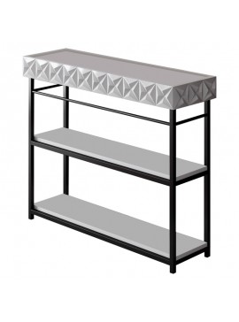 Κονσόλα PWF-0629 pakoworld λευκό-μαύρο 102x32x83εκ 071-001502