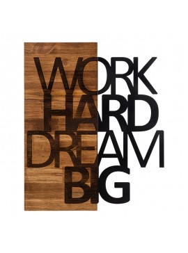 Διακοσμητικό τοίχου Deseze pakoworld ξύλο πεύκου σε φυσική απόχρωση με μαύρο μέταλλο 48x3x58εκ