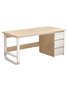 Γραφείο Salto pakoworld με συρταριέρα MDF φυσικό-λευκό 120x48x74εκ 072-000068