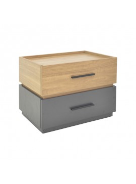 Intrahome Κομοδίνο Sonlen Intrahome mdf σε sonoma-ανθρακί απόχρωση 60x40x44.5εκ | SKU: INTRAPA-183111215