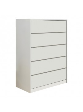 Intrahome Συρταριέρα Kuanger Intrahome mdf σε λευκή απόχρωση 80x40x109εκ | SKU: INTRAPA-183111221