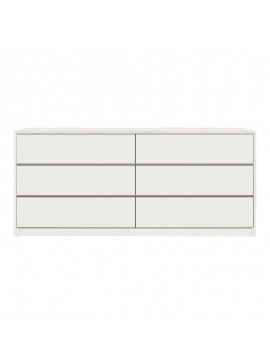 Συρταριέρα Kuanger pakoworld mdf σε λευκή απόχρωση 120x40x70εκ