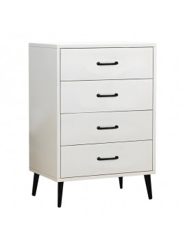 Intrahome Συρταριέρα Adrenile Intrahome mdf σε λευκή απόχρωση και μάυρο μεταλλικό πόδι 80x40x84εκ | SKU: INTRAPA-183111229