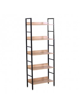 Intrahome Βιβλιοθήκη Elbo Intrahome φυσικό-μαύρο μέταλλο 60x28x160εκ | SKU: INTRAPA-196111133