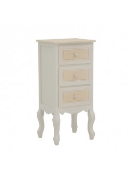 Intrahome Κομοδίνο Joliene intrahome mdf σε λευκή αντικέ-φυσική απόχρωση 40x34.5x82εκ | SKU: INTRAPA-198111129