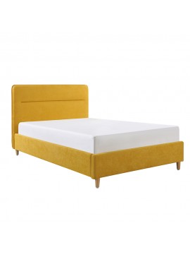 SIESTA ΚΡΕΒΑΤΙ (ΓΙΑ ΣΤΡΩΜΑ 160x200cm) ΚΙΤΡΙΝΟ 213x174xH103cm 09-1120