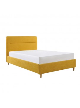 SIESTA ΚΡΕΒΑΤΙ (ΓΙΑ ΣΤΡΩΜΑ 120x200cm) ΚΙΤΡΙΝΟ 213x134xH103cm 09-1131