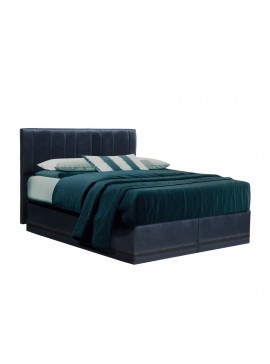 BENTLEY ΚΡΕΒΑΤΙ ΜΕ ΑΠΟΘΗΚ. ΧΩΡΟ (ΓΙΑ ΣΤΡΩΜΑ 160x200cm) MIDNIGHT BLUE 04-823 207x165xH120cm 09-1428