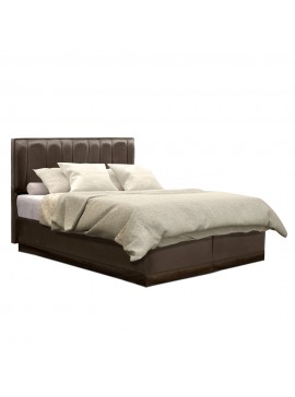BENTLEY ΚΡΕΒΑΤΙ ΜΕ ΑΠΟΘΗΚ. ΧΩΡΟ (ΓΙΑ ΣΤΡΩΜΑ 160x200cm) MUSHROOM ΣΚΟΥΡΟ 18-823 207x165xH120cm 09-1429