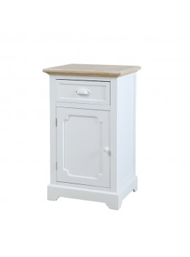 Liberta KIMOLOS ΚΟΜΟΔΙΝΟ 1ΠΟΡΤΑ 1ΣΥΡΤΑΡΙ ΛΕΥΚΟ ΦΥΣΙΚΟ 43x35xH71cm 43x35xH71cm 09-1549