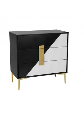 Liberta NEW YORK ΣΥΡΤΑΡΙΕΡΑ 3ΣΥΡΤΑΡΙΑ ΛΕΥΚΟ ΜΑΥΡΟ 80x40xH80cm 80x40xH80cm 09-1962