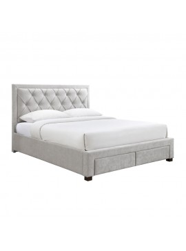 Liberta NOBLE ΚΡΕΒΑΤΙ (ΓΙΑ ΣΤΡΩΜΑ 160x200cm) ΓΚΡΙ ΑΝΟΙΧΤΟ 216,5x165xH122cm 216,5x165xH122cm 09-1965