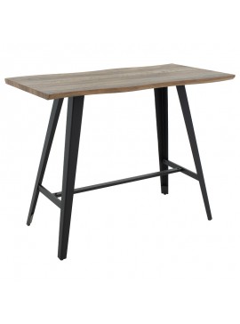 Intrahome Tραπέζι μπαρ Fortitude Intrahome MDF καρυδί - πόδι μαύρο 140x70x103.5εκ | SKU: INTRAPA-104111125