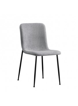 Καρέκλα Gratify pakoworld γκρι ύφασμα-πόδι μαύρο μέταλλο 43x56x83εκ
