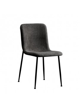 Καρέκλα Gratify pakoworld ανθρακί ύφασμα-πόδι μαύρο μέταλλο 43x56x83εκ