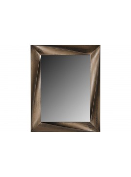 Ορθογώνιος πλαστικός καθρέπτης σε χρώμα χρυσό 75x60 100-00467