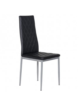 Καρέκλα "VIVA" από pvc σε μαύρο χρώμα 52x43x96 100-01439