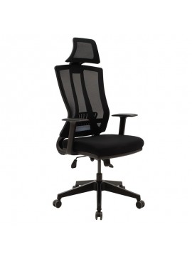 Καρέκλα γραφείου διευθυντή EDY ύφασμα mesh μαύρο 66x63x124/134 100-02684