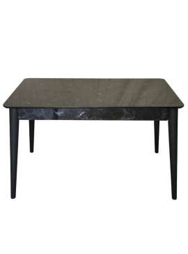Τραπέζι "DREAMY" ανοιγόμενο από ξύλο/mdf σε χρώμα μαύρο μαρμάρου 130x80x75 100-03063