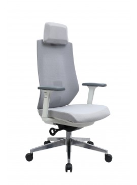 Πολυθρόνα γραφείου διευθυντή "ANESIS" από ύφασμα σε λευκο χρώμα 66x61x117 100-03160