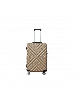 Βαλίτσα "ROADTRIP" από ABS σε χρώμα χρυσό 45x26x65 100-03217