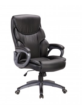 Πολυθρόνα γραφείου διευθυντή "DENIA" με pu χρώμα μαύρο 65x74x111/119 100-03335