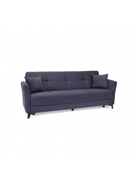 Kαναπές κρεβάτι LOR 3θέσιος ύφασμα γκρι 210x75x80 100-03485