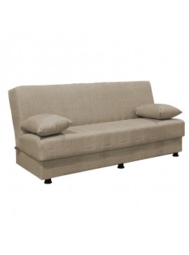 Kαναπές κρεβάτι Romy 3θέσιος ύφασμα μπεζ 190x90x80εκ 100-03487