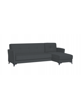 Καναπές γωνία αναστρέψιμος "Moris" με ύφασμα (polyester) σε χρώμα γκρι 270x140x88 100-03604