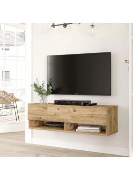 Έπιπλο τηλεόρασης επιτοίχιο "VIANA" σε χρώμα atlantic pine 100x32x30 100-03611