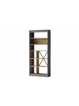 Βιβλιοθήκη "VIANA" σε χρώμα felt/γκρι 76x25x170 100-03634